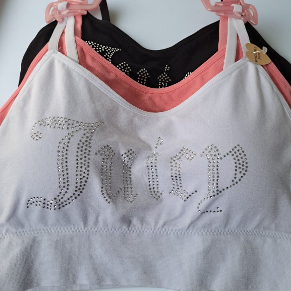 Juicy Couture Large 3-Pack Removable Pad Padded Bras NWT - Picture 5 of 9